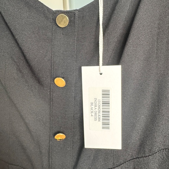 Reformation Indira Dress Black Size 4 - Picture 7 of 7